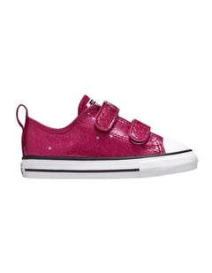 Chuck Taylor All Star 2V Glitter Stars Infant Sneakers In Bright Pink