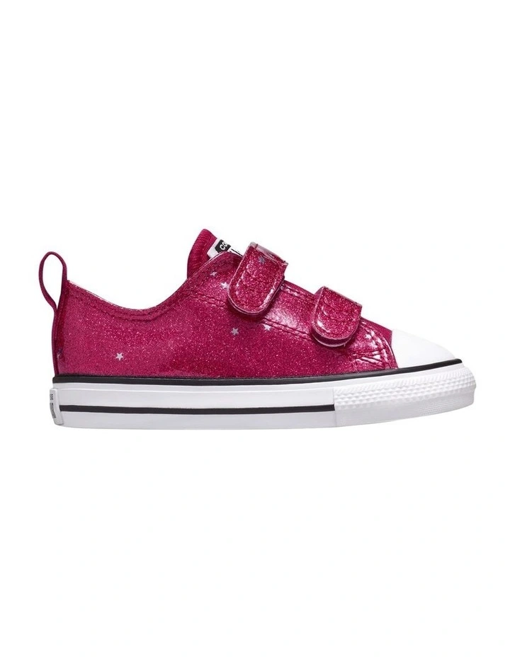 Chuck Taylor All Star 2V Glitter Stars Infant Sneakers In Bright Pink image 1