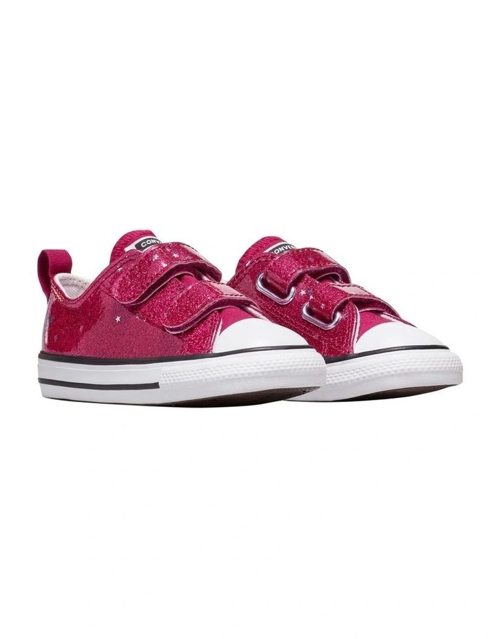 Chuck Taylor All Star 2V Glitter Stars Infant Sneakers In Bright Pink image 4