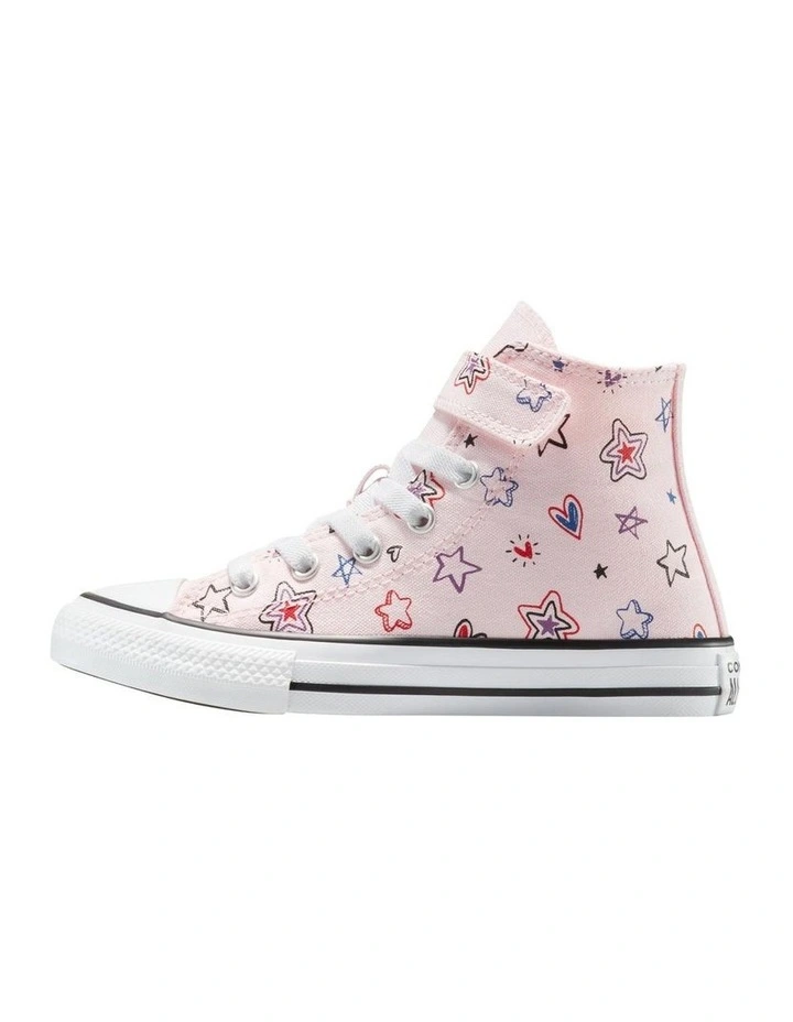 Chuck Taylor All Star Doodles Hi Youth Sneakers in Light Pink image 2
