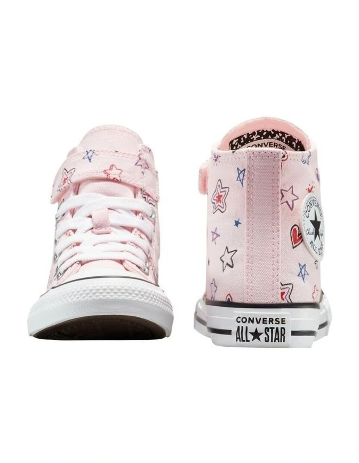 Chuck Taylor All Star Doodles Hi Youth Sneakers in Light Pink image 6