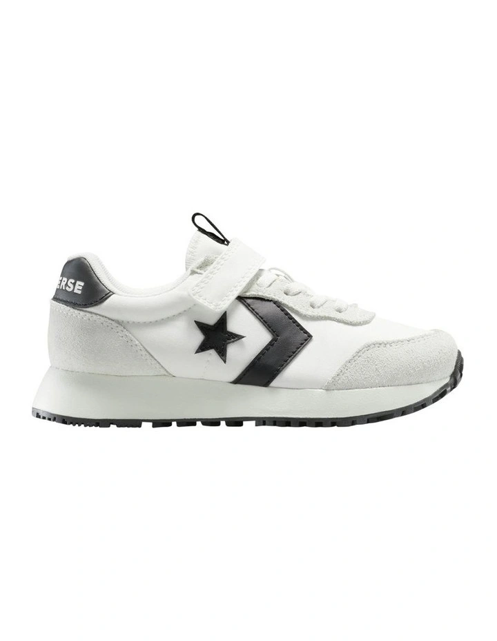 Omega Trainer Self-Fastening Youth Sneakers in Black and White image 1