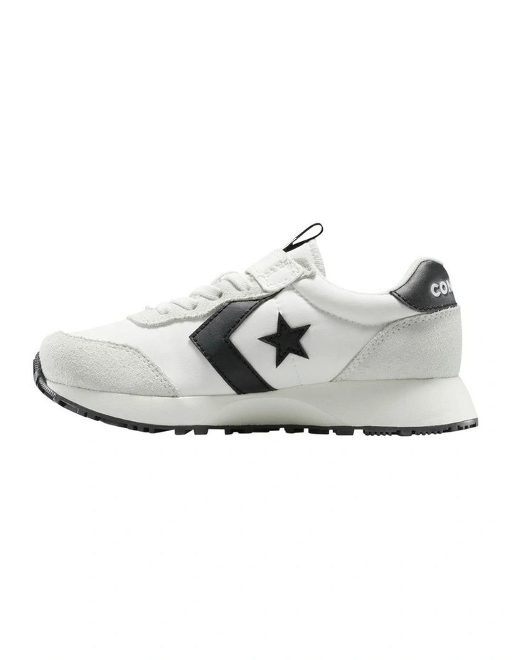 Omega Trainer Self-Fastening Youth Sneakers in Black and White image 2