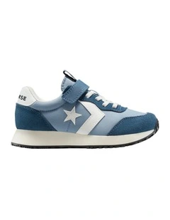 Omega Trainer Self-Fastening Youth Sneakers in Blue
