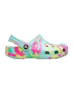 Classic Marbled Clog Infant Beach Sandals in Aquamarine