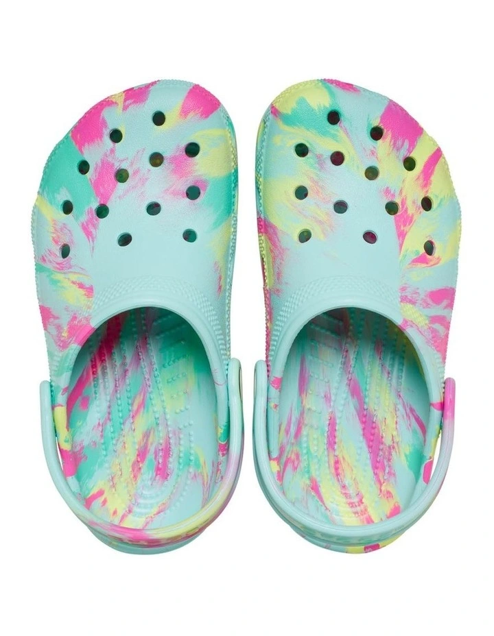 Classic Marbled Clog Infant Beach Sandals in Aquamarine image 3