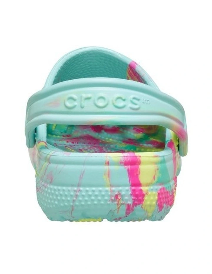 Classic Marbled Clog Youth Beach Sandals in Aquamarine image 5