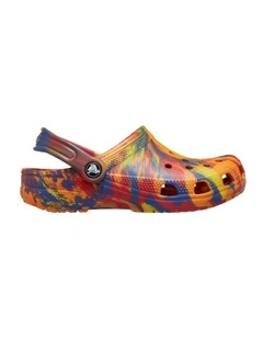 Classic Marbled Clog Infant Beach Sandals in Orange