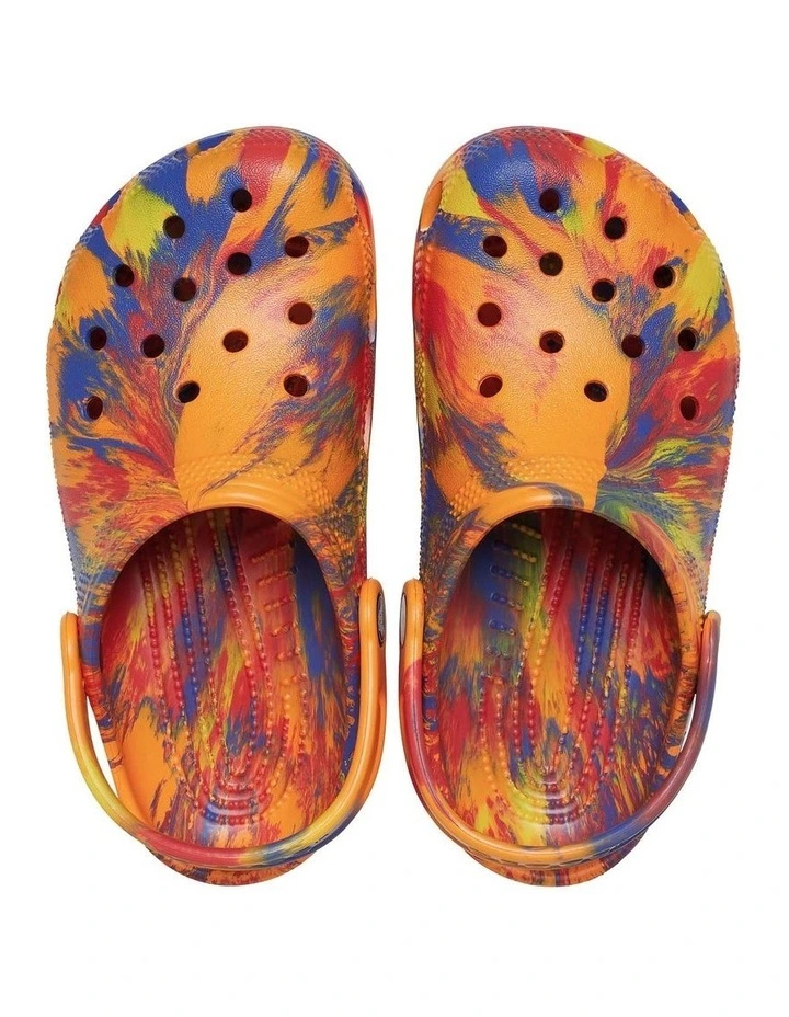 Classic Marbled Clog Infant Beach Sandals in Orange image 3