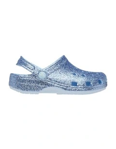 Classic Chunky Glitter Clog Infant Beach Sandals in Blue