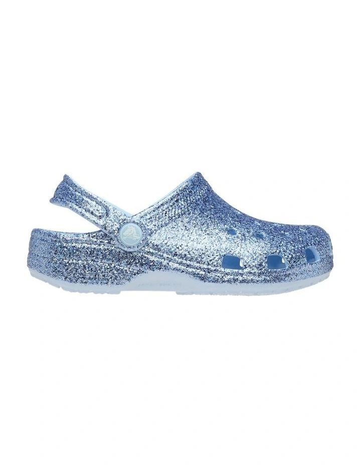 Classic Chunky Glitter Clog Infant Beach Sandals in Blue image 1