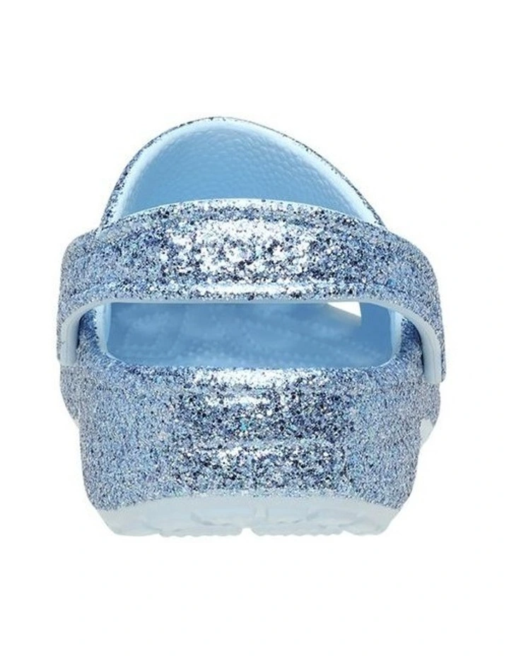 Classic Chunky Glitter Clog Youth Beach Sandals in Blue image 5