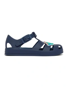 Kam Roar Jellies Beach Sandals in Navy Multi