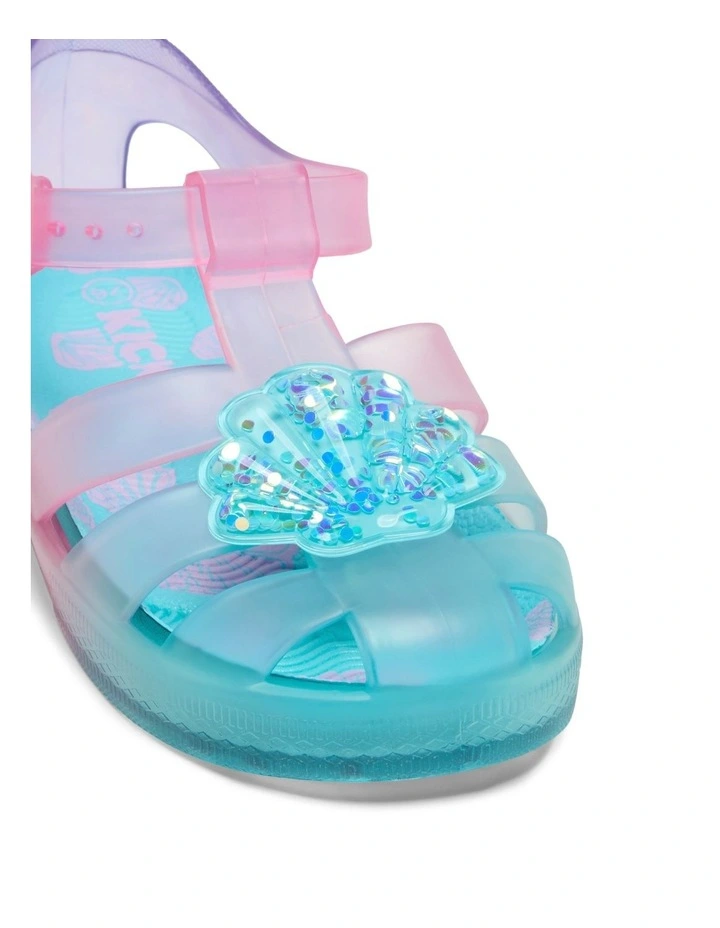 Kam Shell Jellies Beach Sandals in Turquoise image 4