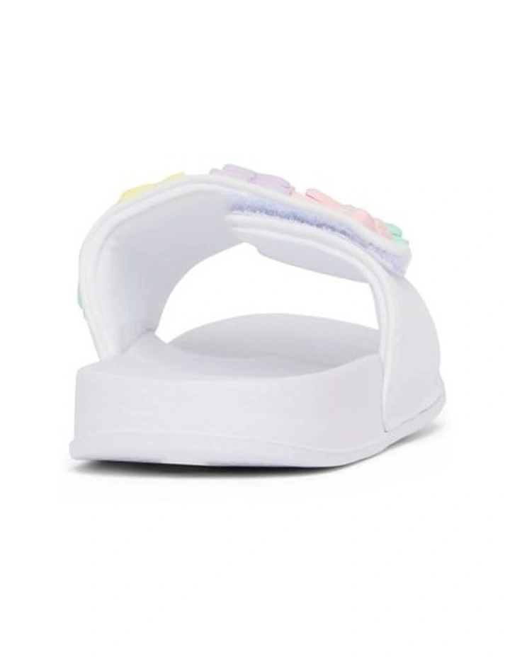 Kenna Butterfly Slide Beach Sandals in White image 3