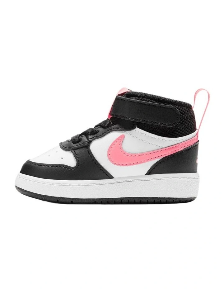 Court Borough Mid 2 Infant Sneakers In Blk/White image 2