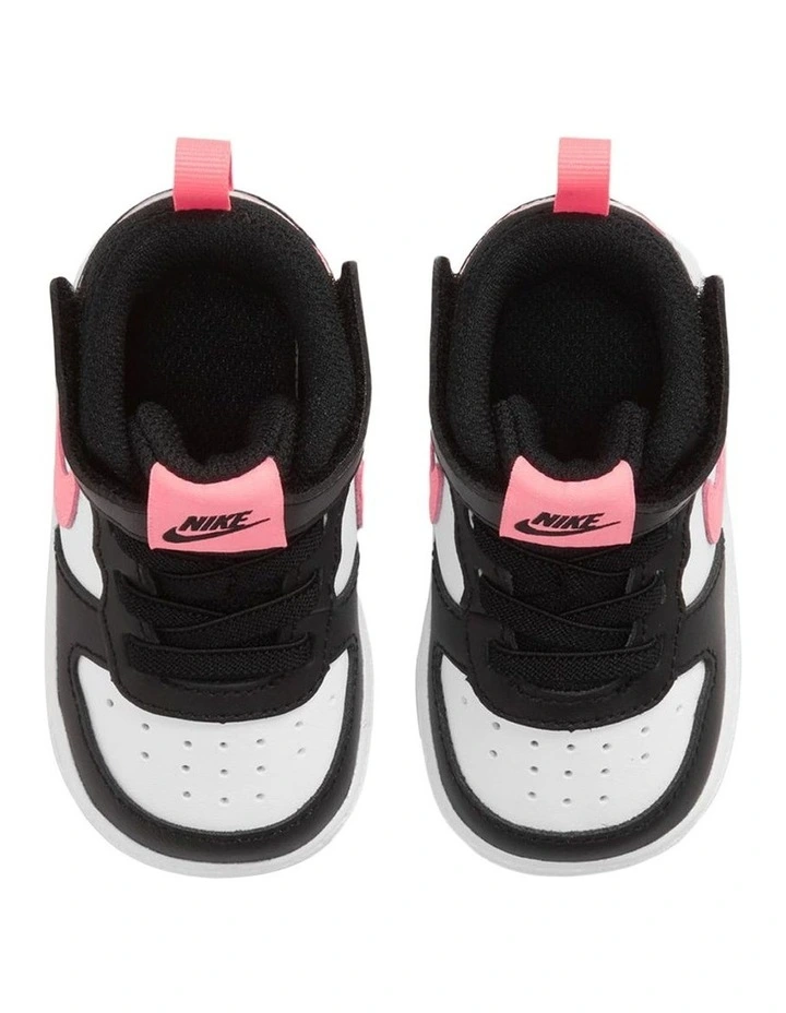 Court Borough Mid 2 Infant Sneakers In Blk/White image 3