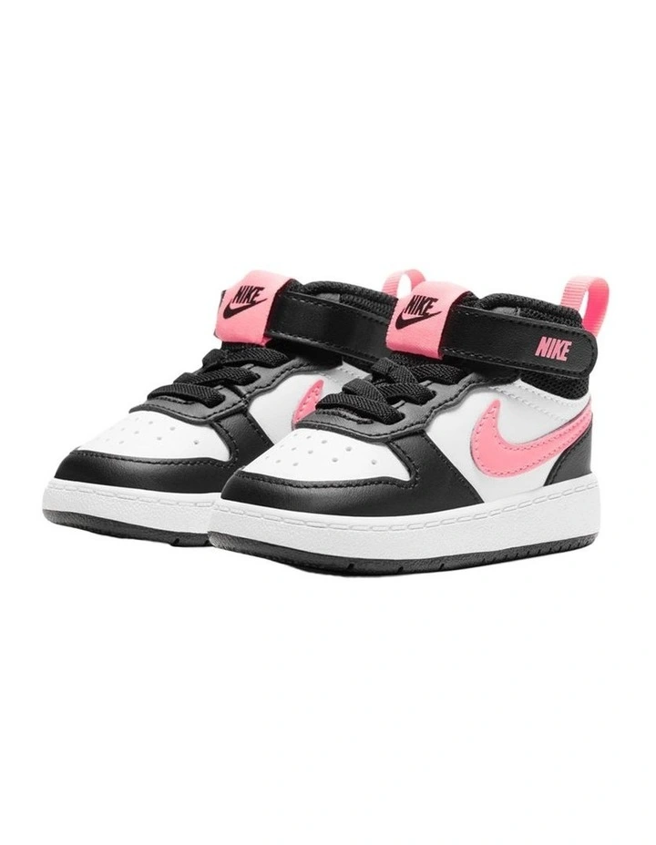 Court Borough Mid 2 Infant Sneakers In Blk/White image 4