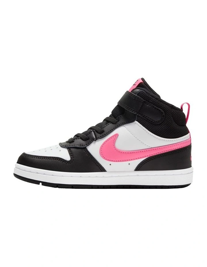 Court Borough Mid 2 Pre-School Sneakers In Blk/White image 2