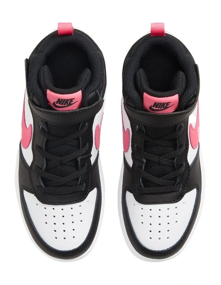 Court Borough Mid 2 Pre-School Sneakers In Blk/White image 3