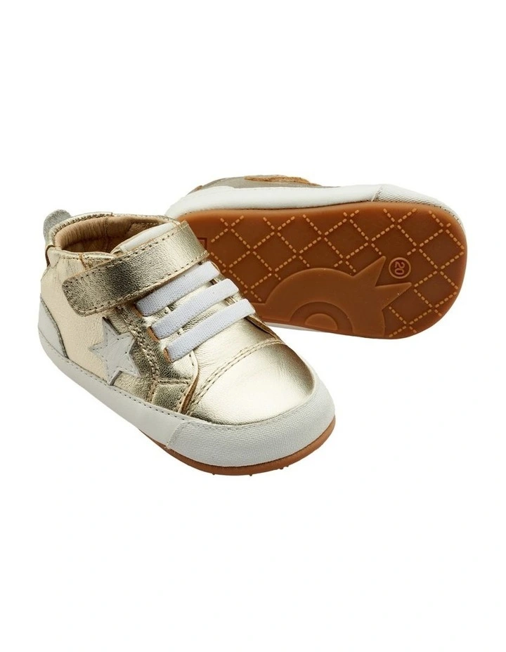 Platinum Bub Prewalker Shoes in Gold image 2