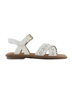 Hallie Sandals in White