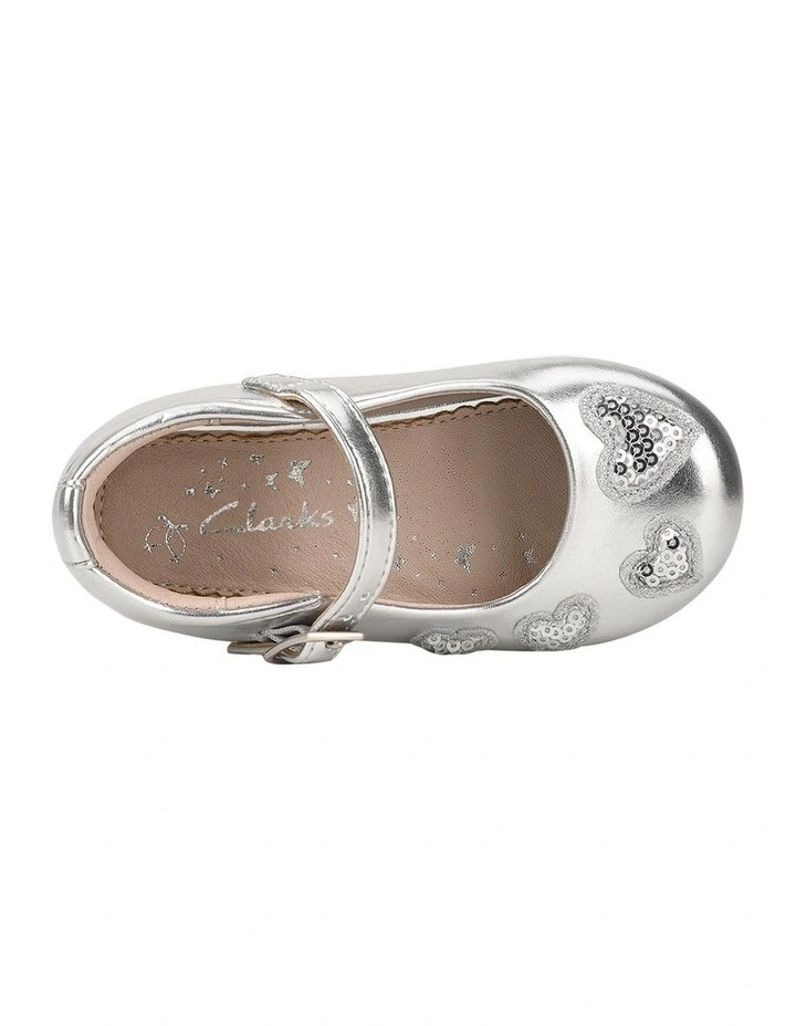 Arden Junior Shoes in Silver image 3