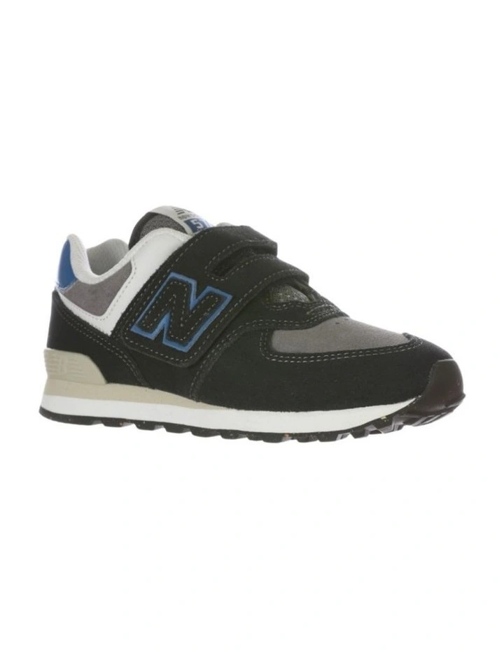 574 V1 Self-Fastening Strap Pre-School Sneakers In Black image 2