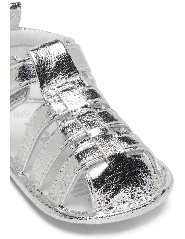 Koa Sandal Prewalker in Silver image 4