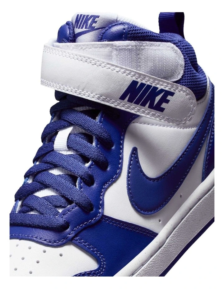 Court Borough Mid 2 Grade School Sneakers in White image 5