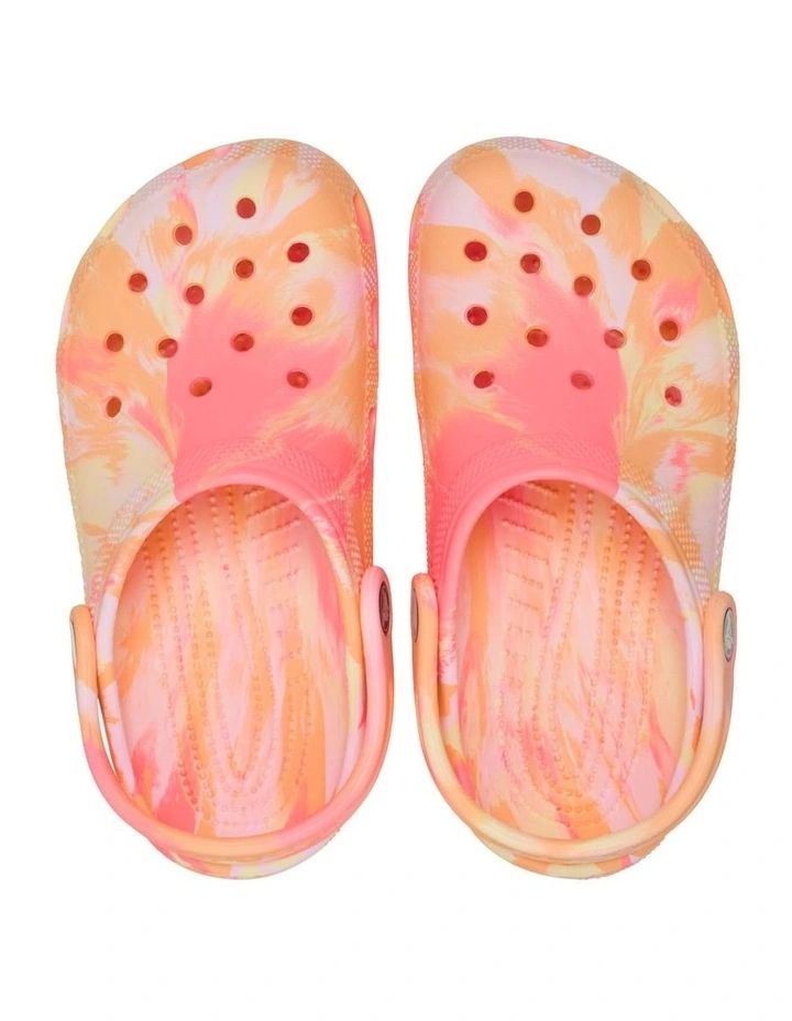 Classic Marbled Clog Beach Sandals in Pale Pink image 3