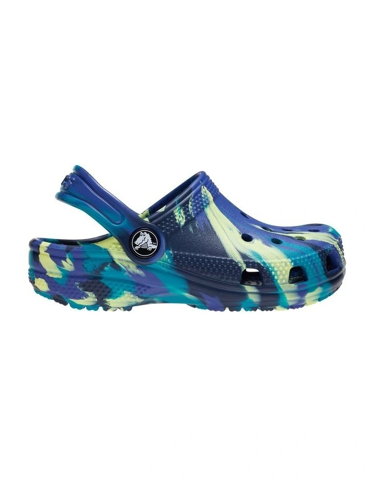 Classic Marbled Clog Infant Beach Sandals in Navy image 1