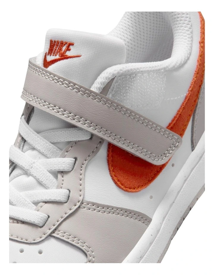 Court Borough Low Essential  Pre-School Sneakers In White image 5