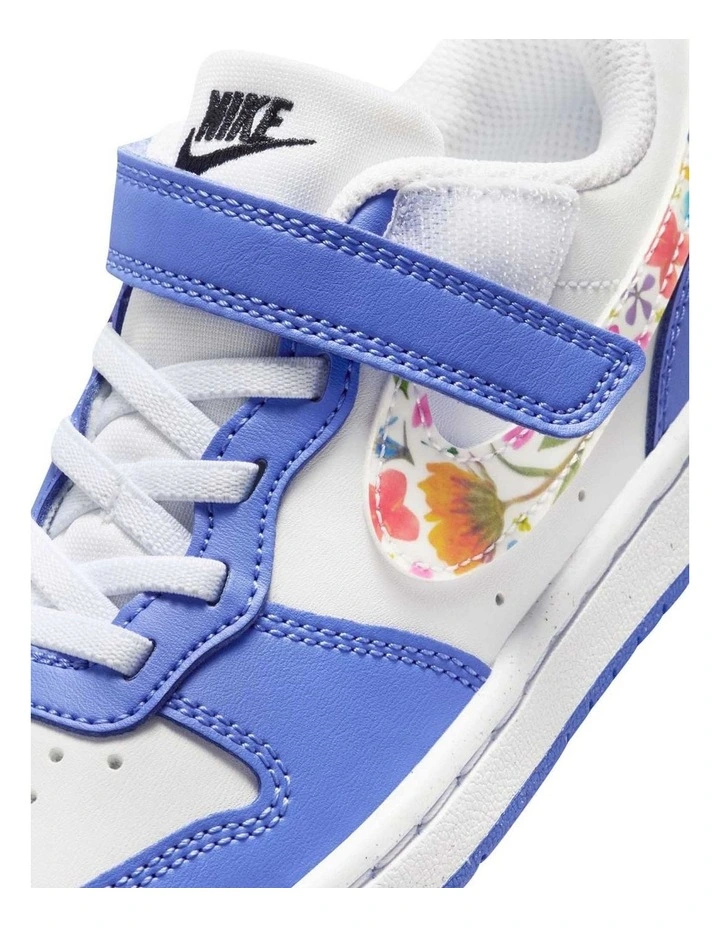 Court Borough Low Pre-School Sneakers In White image 5