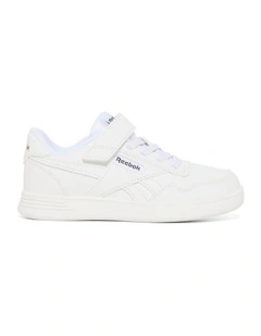 Reebok Court Advance Elastic And Top Strap Sneakers In White