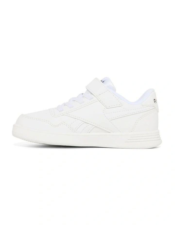 Reebok Court Advance Elastic And Top Strap Sneakers In White image 2