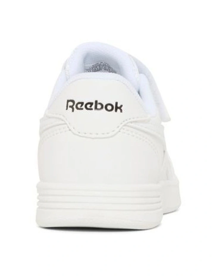 Reebok Court Advance Elastic And Top Strap Sneakers In White image 3