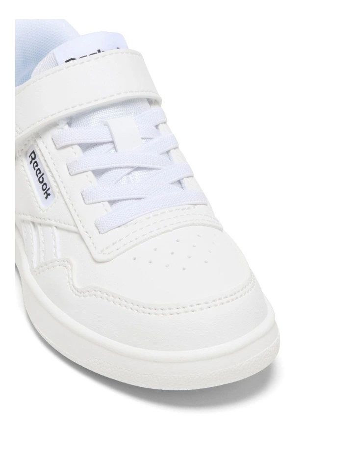 Reebok Court Advance Elastic And Top Strap Sneakers In White image 4