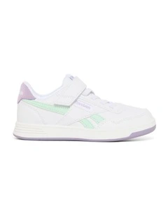 Court Advance Elastic Lace And Top Strap Sneakers In White