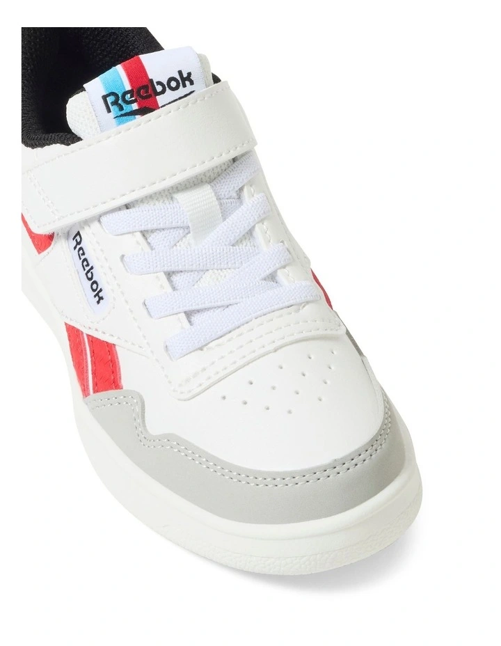 Court Advance Elastic Lace And Top Strap Sneakers In White image 4