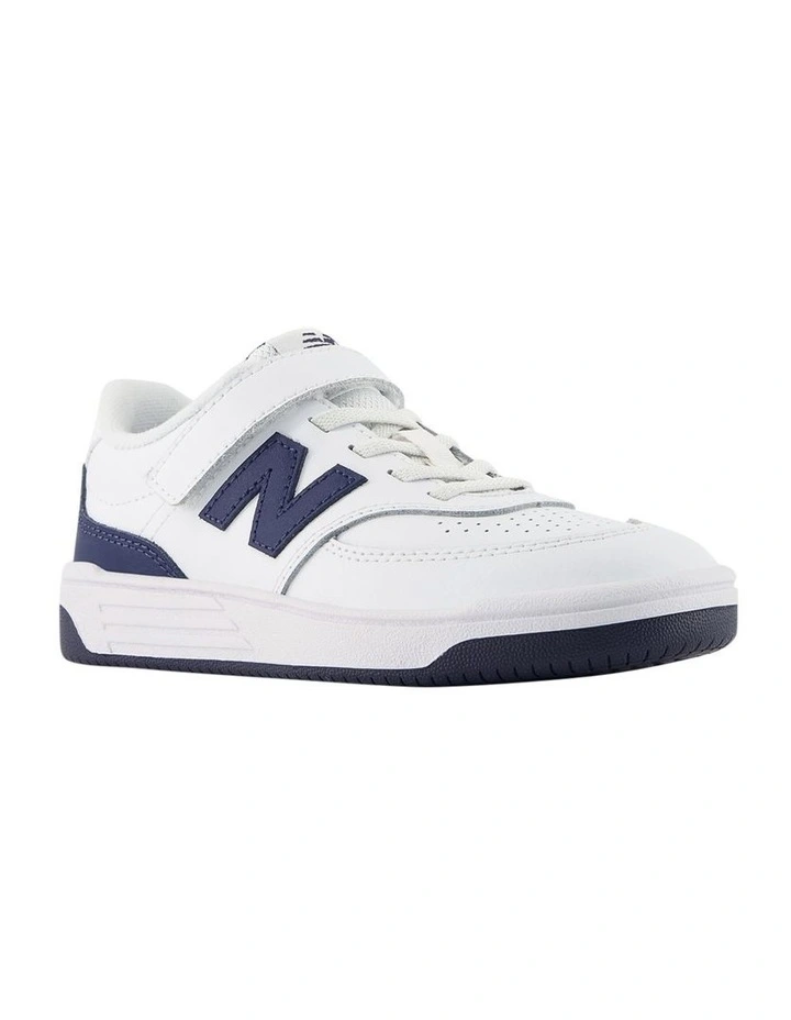 B80 Self-Fastening Pre-School Sneakers In White image 4