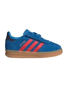 Gazelle Indoor Cf Elastic Lace Infant Sneakers In Mid Blues
