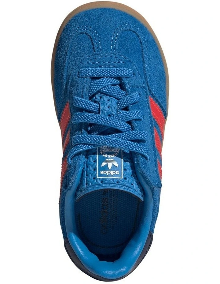 Gazelle Indoor Cf Elastic Lace Infant Sneakers In Mid Blues image 3