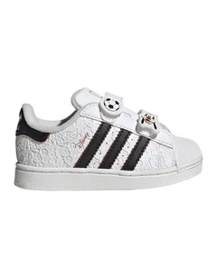 Superstar Ii Goofy Self-Fastening Infant Sneakers In Blk/White