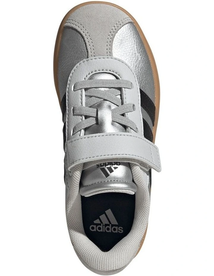 Vl Court 3.0 Self-Fastening Pre-School Sneakers In Silver image 3