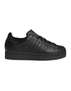 Superstar Ii Black Grade School Sneakers In Black