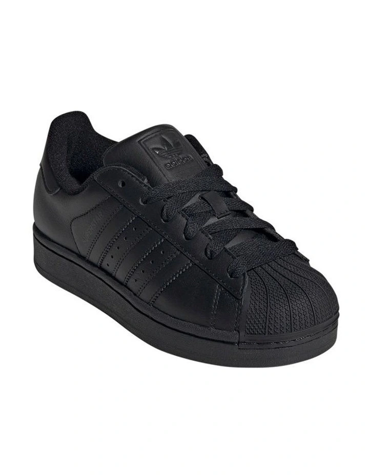 Superstar Ii Black Grade School Sneakers In Black image 4