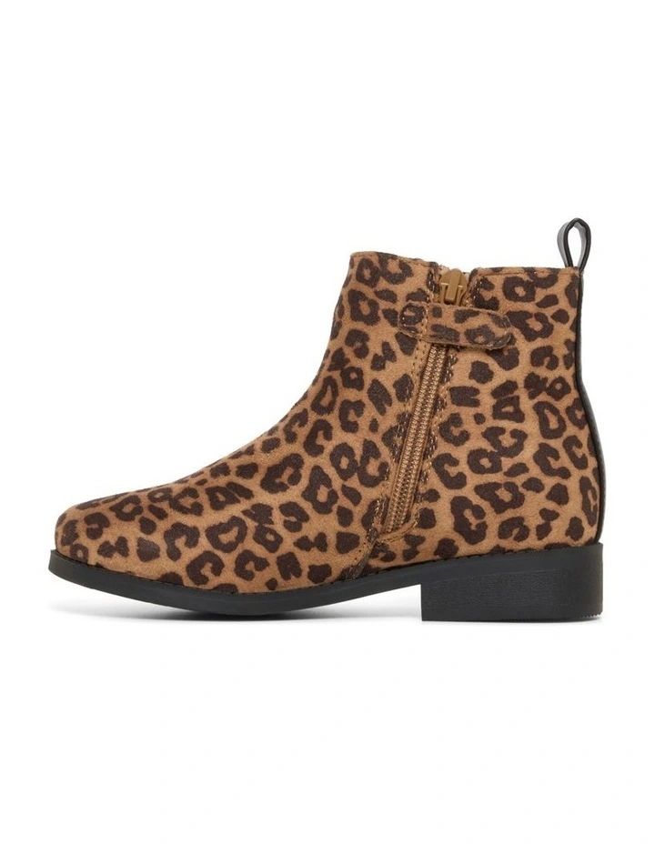 Tiana Black Leopard Boots In Brown image 2