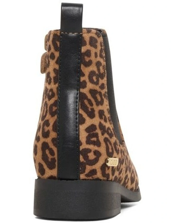 Tiana Black Leopard Boots In Brown image 3