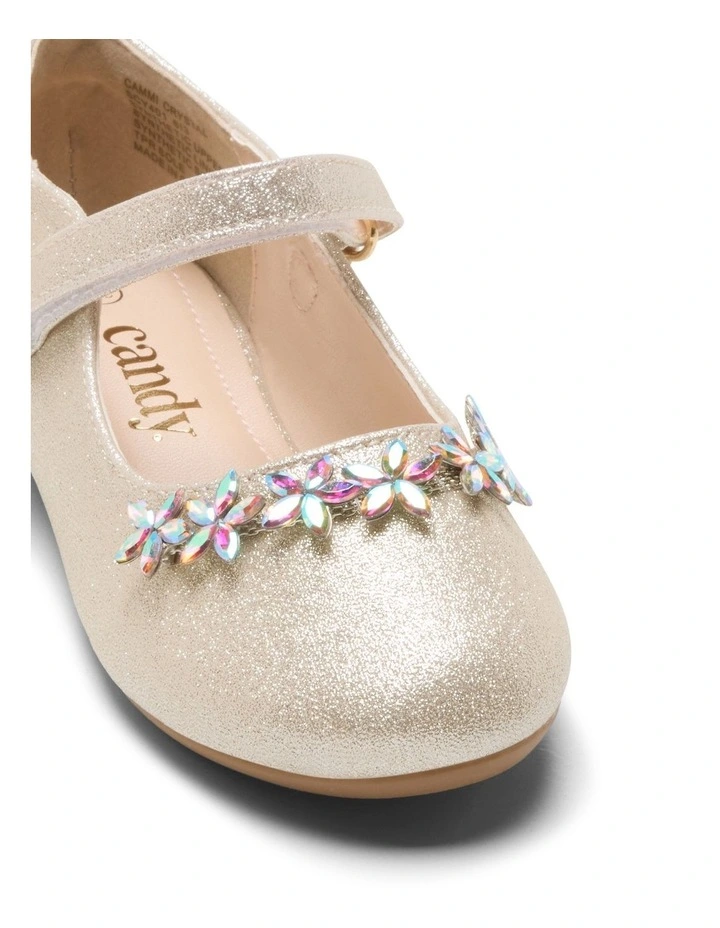 Cammi Crystal Shoes In Gold image 4